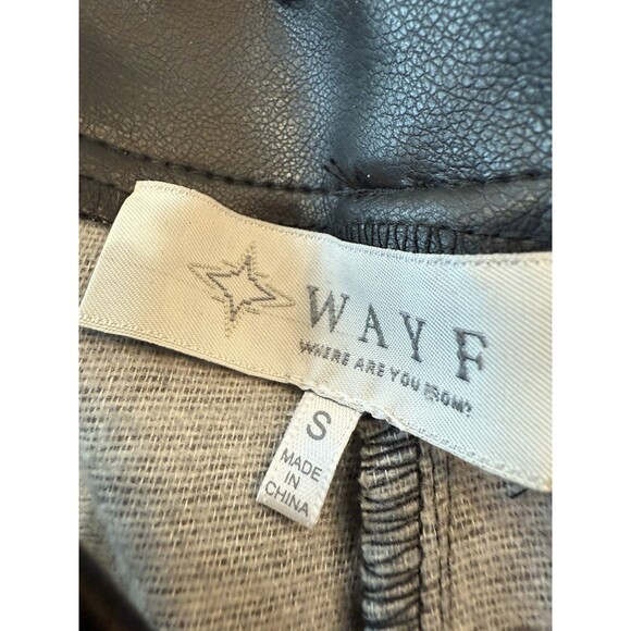 WAYF Mischa Vegan Leather Cargo Pants – Black – Size S – NWOT NEW - Picture 5 of 7